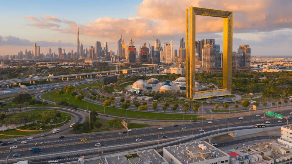 Dubai City Tour with Frame Ticket, Creek, Souks and Blue Mosque - Image 1